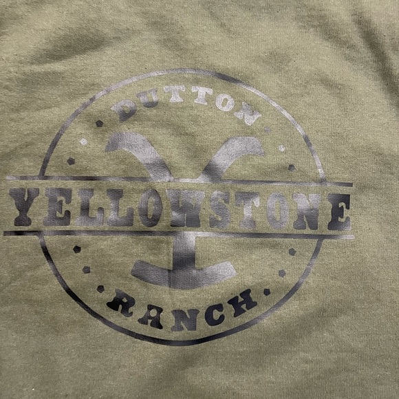 NWOT Dutton Ranch Yellowstone olive crewneck sweatshirt Independent Trading Co S - Picture 3 of 5